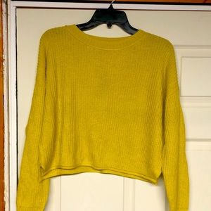 Yellow light weight crop sweater